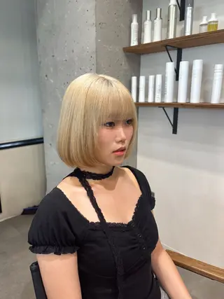 ミディアム アサノ ハルカのヘアスタイル
