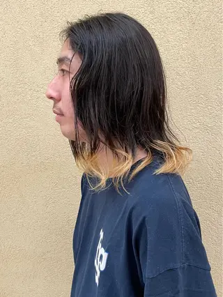 ミディアム カラー メンズ 塩谷 雪花のヘアスタイル