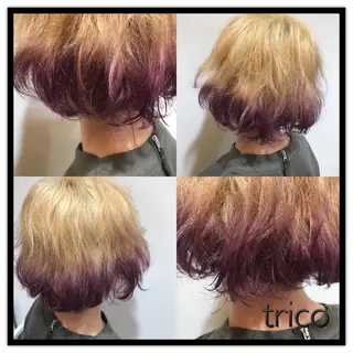 ミディアム カラー 似合わせ/ブリーチ カラー.岡田友仁のヘアスタイル