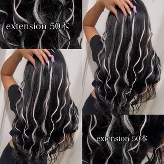 セミロング カラー ヘアアレンジ 🔥ハイトーンカラー ギャルNAOKI🔥のヘアスタイル