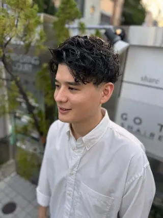 ショート パーマ ヘアアレンジ メンズ CHIC share salon所属・ちこ .のヘアスタイル
