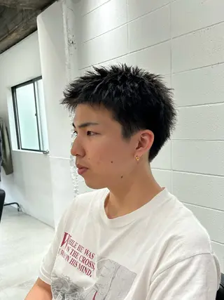 ショート パーマ メンズ fifth 原宿　【フィフス】所属・fifth/メンズ パーマ/川﨑泰就のヘアスタイル