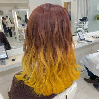 カラー 長尾菜々美🐰 ／ハイトーンカラーのヘアスタイル