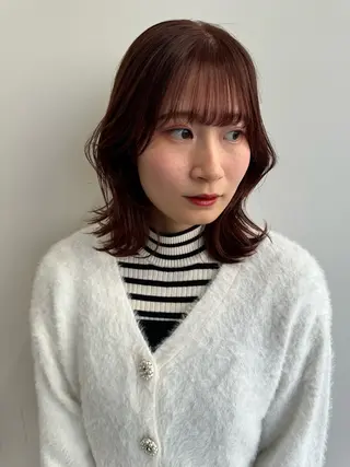 ミディアム カラー dao/ミルクティー /ブラウン/ブロンドのヘアスタイル