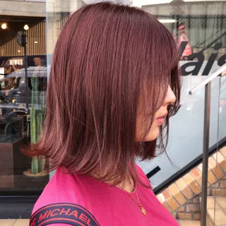 ミディアム カラー パーマ ヘアアレンジ 八巻 晴香のヘアスタイル