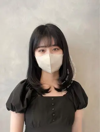 ミディアム ❤︎︎韓国ヘア❤︎︎ 𝑺𝒉𝒊𝒉𝒐のヘアスタイル