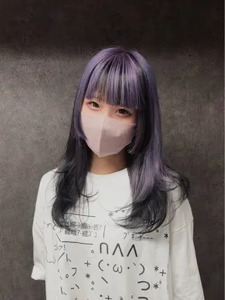 ミディアム Nuit 新宿所属・エクステ×ブリーチ× レイヤー🌟Kのヘアスタイル