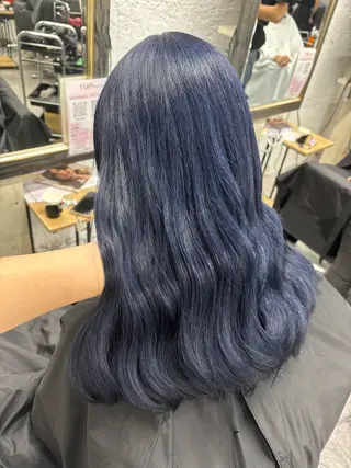 ミディアム カラー ハイトーン/ダブル カラー/akihoのヘアスタイル