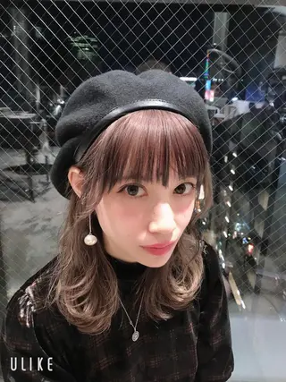 ミディアム カラー パーマ 伊奈 航平のヘアスタイル