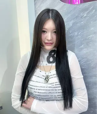 ロング カラー ヘアアレンジ 🖤kana/艶髪/ 韓国風カラー🖤のヘアスタイル