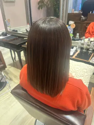 セミロング 暖色カラー｜艶髪｜ 🥨AIKA🥨のヘアスタイル