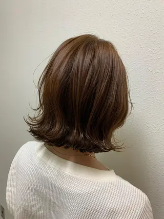 ミディアム エンドウ　ミノリ🤎 /半個室/レイヤーのヘアスタイル