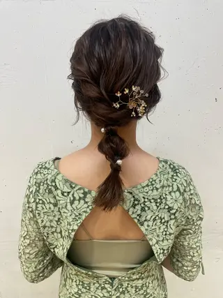 ミディアム カラー ヘアアレンジ 髪質改善/縮毛/新宿 🫧SUZUKA🫧のヘアスタイル