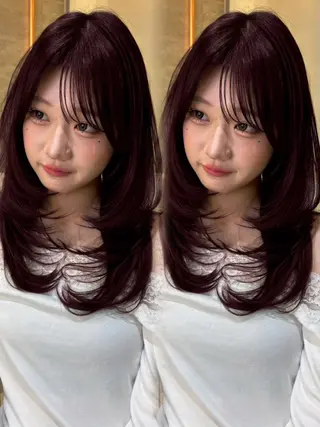 カラー Lond Cheri所属・HINA 仙台/ ワンカラー/縮毛矯正のヘアスタイル