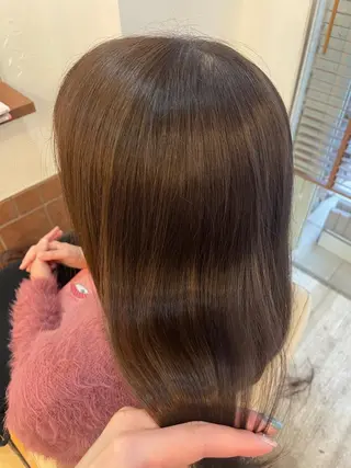 セミロング カラー 髪質改善✨️透明感カ ラー✧*。山下さいみのヘアスタイル