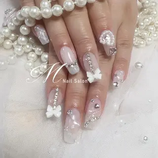 ネイル ワンホンチークネイル パラジェル取扱💕ヨのネイルデザイン