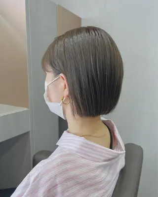 ショート カラー ボブパーマコテ巻き風 パーマNo1深江秀平のヘアスタイル