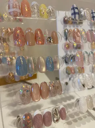 ネイル amuse 手書きニュアンスのネイルデザイン