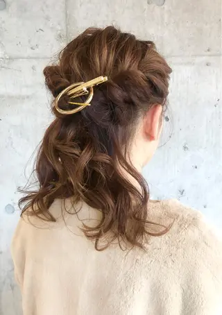 ヘアアレンジ 横浜美容室／暖色系 michika🌹のヘアスタイル