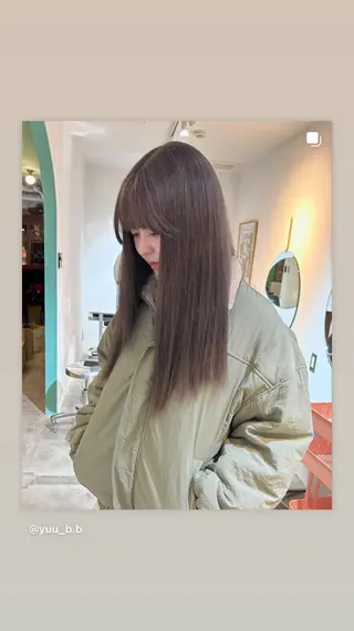 ロング three所属・yuuna/ 個性派デザインのヘアスタイル