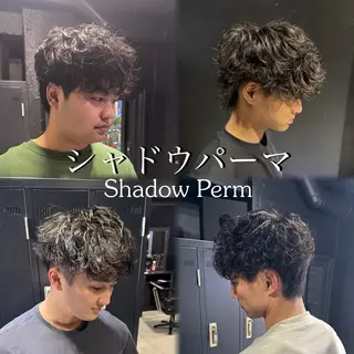 ショート パーマ メンズ メンズ専門 美容師✨ アメ村 堀江颯瑛のヘアスタイル
