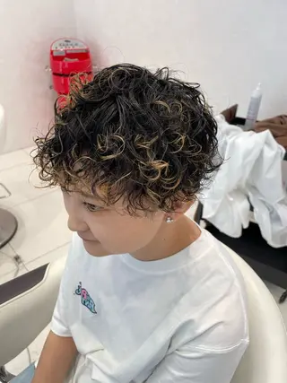 パーマ メンズ 竹田 京人のヘアスタイル