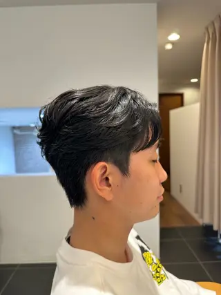 ミディアム メンズ peakshair所属・堀江/メンズパーマ 𝒀𝑼𝑻𝑶のヘアスタイル