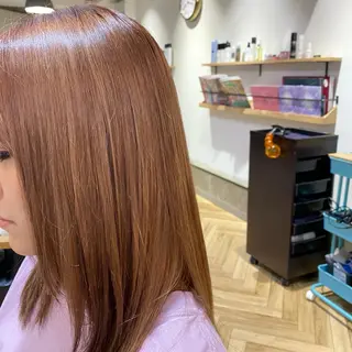 ミディアム カラー 艶カラー/韓国顔周り 🎀mamiのヘアスタイル