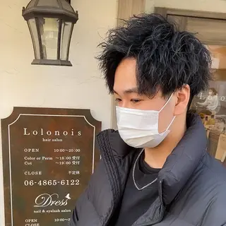 ショート パーマ メンズ メンズパーマ 西條真治のヘアスタイル