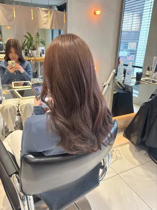 セミロング カラー ヘアアレンジ 艶髪/レイヤーカット 🐣misakiのヘアスタイル