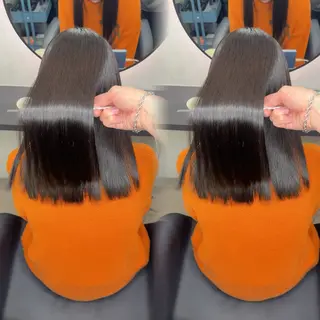 ロング カラー ヘアアレンジ 新宿 /髪質改善/ 縮毛矯正/ヒュウガのヘアスタイル