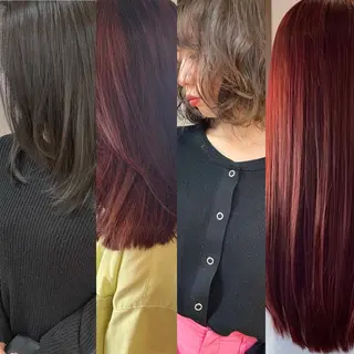 ロング カラー 髪質改善ｶﾗｰ ｹｱﾌﾞﾘｰﾁ/ﾀﾑのヘアスタイル