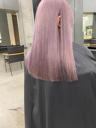 セミロング カラー レイヤー/柔色 カラー/SAkiのヘアスタイル