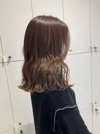 セミロング カラー 透明感カラー🫧 nanohaのヘアスタイル
