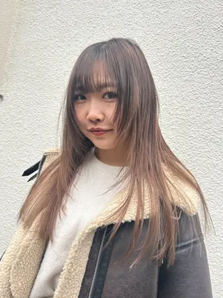 ミディアム カラー ayano/パーマ/ 暖色カラーのヘアスタイル