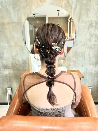 ヘアアレンジ Noele hair atelier(ノエルヘアアトリエ)所属・北上ゆい/個性派/ ナチュラルアレンジのヘアスタイル