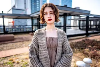 ミディアム カラー パーマ 🉐レイヤー/塩見 弘樹🉐渋谷のヘアスタイル