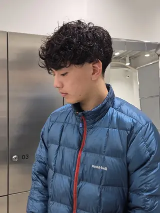 ショート メンズ パーマ ill 天神大名所属・YOKUTO✨ ︎/透明感カラー⭐️のヘアスタイル