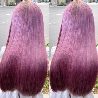 ロング カラー SHIN/レイヤー カット×クロスパーマのヘアスタイル