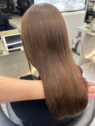 セミロング カラー ヘアアレンジ fumika🎀 ベージュのヘアスタイル