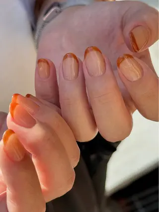 ネイル なんば堀江/育爪施術 ニュアンス✻Kaphのネイルデザイン