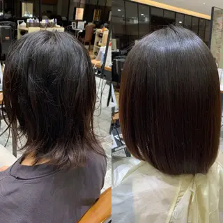 ミディアム カラー パーマ 新宿✨顔周りカット 韓国ヘア/坂本亜裟海のヘアスタイル