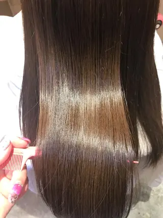 ロング カラー 髪質改善×矯正🫧 韓国ヘアasamiのヘアスタイル