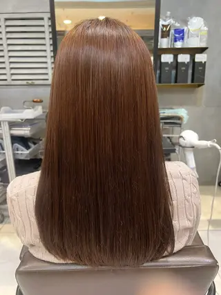 セミロング rioカット縮毛 矯正♡韓国レイヤーのヘアスタイル