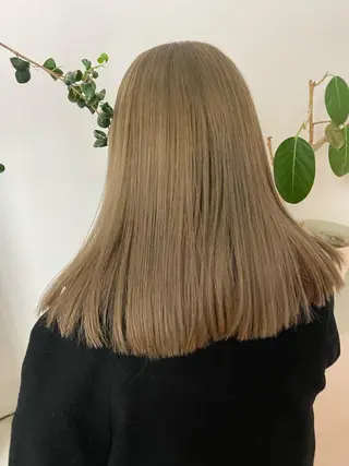セミロング カラー 顔周りカット/透明感 カラー✂️MEIのヘアスタイル