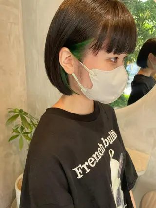 ミディアム カラー ヤマモト マイのヘアスタイル