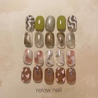 ネイル anyora nail salon所属・大人ワンホン キラキラ／Ayanoのネイルデザイン