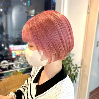 ショート カラー 韓国ボブ/レイヤー/ ハイトーン/まなみのヘアスタイル