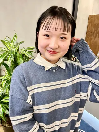 ミディアム カラー パーマ tatsumi/ボブ ウルフ/レイヤーのヘアスタイル