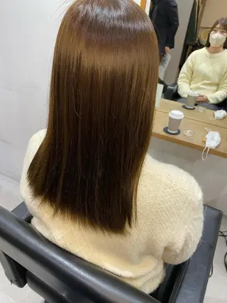 セミロング カラー 銀座⚜️【脱白髪染め 美髪矯正】トグチのヘアスタイル